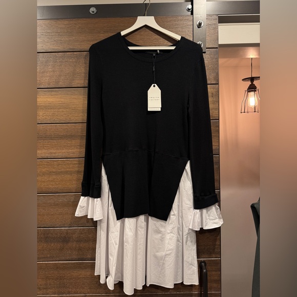 NWT English Factory Mixed Media Dress Size Medium - Picture 3 of 6